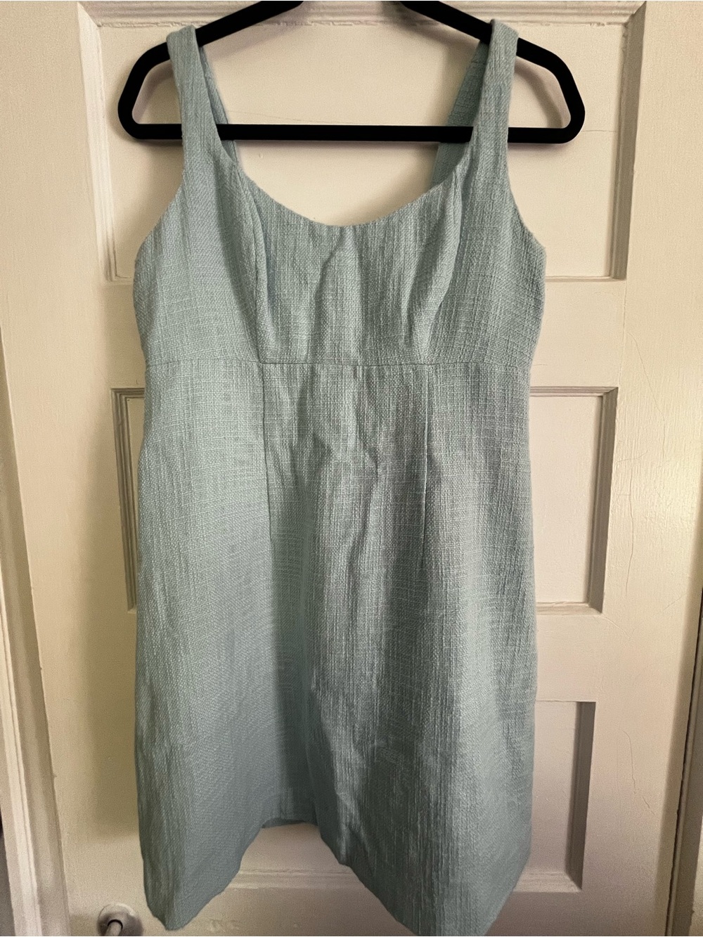 Abercrombie Light Blue Textured Sleeveless Shift Dress